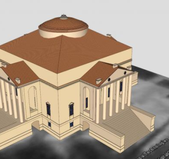 文艺复兴时期的别墅建筑SU模型下载_sketchup草图大师SKP模型