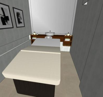 休闲舒适卧室房SU模型下载_sketchup草图大师SKP模型