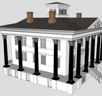 贝拉米大厦建筑SU模型下载_sketchup草图大师SKP模型