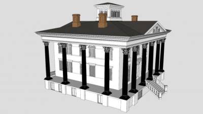 贝拉米大厦建筑SU模型下载_sketchup草图大师SKP模型