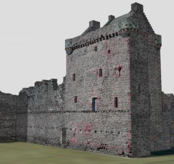 斯基普内斯城堡废墟SU模型下载_sketchup草图大师SKP模型