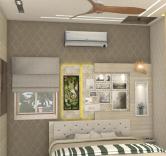 现代简洁卧室房间SU模型下载_sketchup草图大师SKP模型