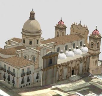 巴洛克式古建筑宫殿SU模型下载_sketchup草图大师SKP模型