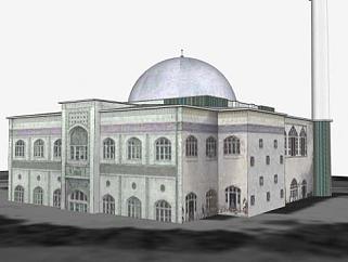喀布尔<em>清真寺</em>建筑SU模型下载_sketchup草图大师SKP模型