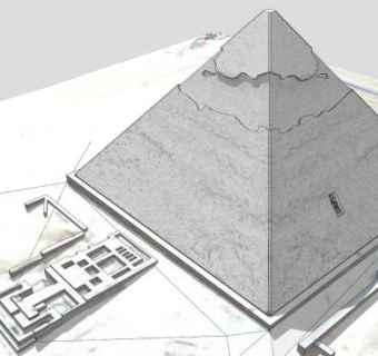 哈夫拉金字塔建筑SU模型下载_sketchup草图大师SKP模型