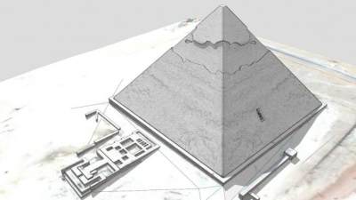 哈夫拉金字塔建筑SU模型下载_sketchup草图大师SKP模型