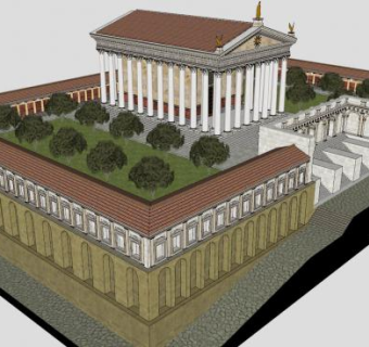 赫利奥加巴卢斯神庙SU模型下载_sketchup草图大师SKP模型