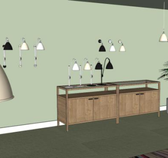 东南亚风格客厅家具SU模型下载_sketchup草图大师SKP模型