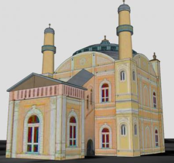 沙赫多沙姆希拉清真寺SU模型下载_sketchup草图大师SKP模型