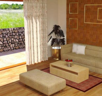 美丽休息室客厅SU模型下载_sketchup草图大师SKP模型