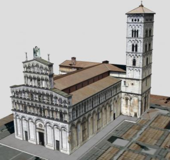 圣米歇尔教会堂SU模型下载_sketchup草图大师SKP模型