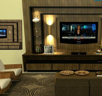 卢西亚诺客厅装修SU模型下载_sketchup草图大师SKP模型