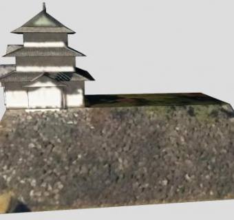 日本富士见橹建筑SU模型下载_sketchup草图大师SKP模型