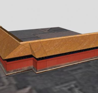 乾清宫东北庑房建筑SU模型下载_sketchup草图大师SKP模型