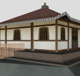 古建筑寺院SU模型下载_sketchup草图大师SKP模型