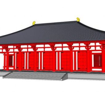 日本近藤寺建筑SU模型下载_sketchup草图大师SKP模型
