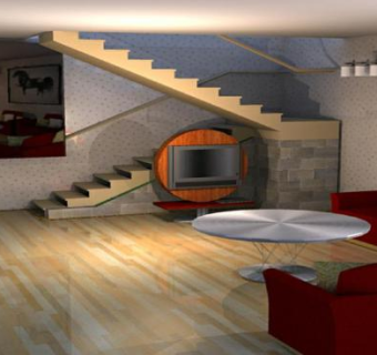 现代客厅会客厅SU模型下载_sketchup草图大师SKP模型