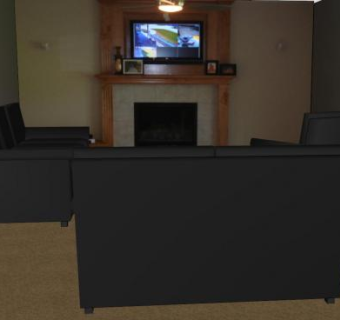 休闲沙发客厅SU模型下载_sketchup草图大师SKP模型