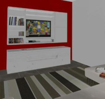简约风格室内客厅白色家具SU模型下载_sketchup草图大师SKP模型