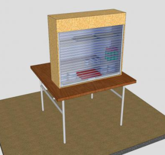 药品迷你卷帘门SU模型下载_sketchup草图大师SKP模型