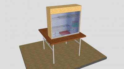 药品迷你卷帘门SU模型下载_sketchup草图大师SKP模型