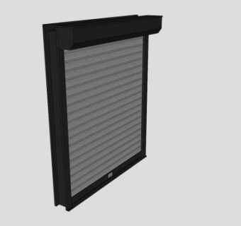 自动卷帘门SU模型下载_sketchup草图大师SKP模型