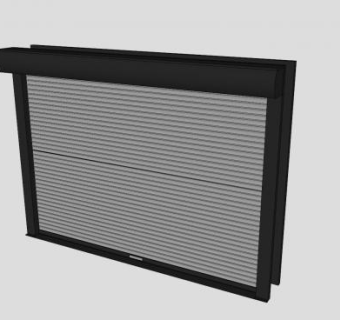 黑色卷帘门SU模型下载_sketchup草图大师SKP模型
