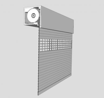 镂空金属卷帘门SU模型下载_sketchup草图大师SKP模型