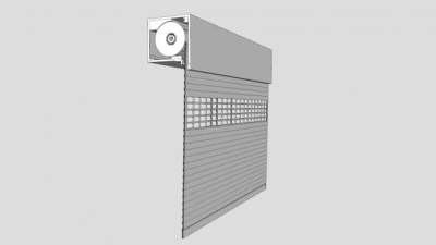 镂空金属卷帘门SU模型下载_sketchup草图大师SKP模型