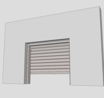 金属卷帘门门面SU模型下载_sketchup草图大师SKP模型