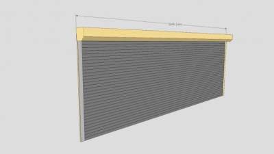 加长型卷帘百页门SU模型下载_sketchup草图大师SKP模型