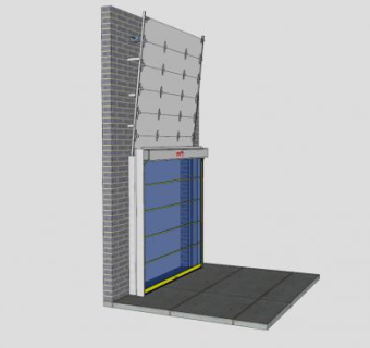 多佛玻璃卷帘门SU模型下载_sketchup草图大师SKP模型