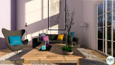 休闲阳台客厅SU模型下载_sketchup草图大师SKP模型