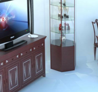 中式古典家庭客厅SU模型下载_sketchup草图大师SKP模型