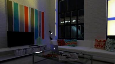 休闲客厅室内房间SU模型下载_sketchup草图大师SKP模型