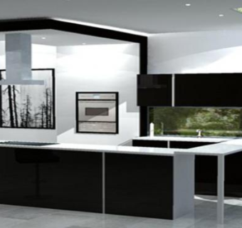 米歇尔厨房室内装修SU模型下载_sketchup草图大师SKP模型