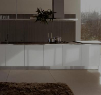 现代一字形厨房装修SU模型下载_sketchup草图大师SKP模型