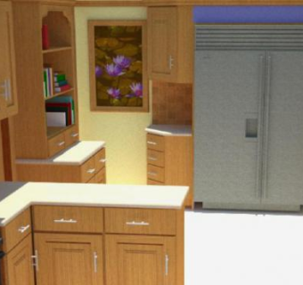 现代板式厨房装修SU模型下载_sketchup草图大师SKP模型