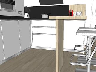 现代厨房家具SU模型下载_sketchup草图大师SKP模型