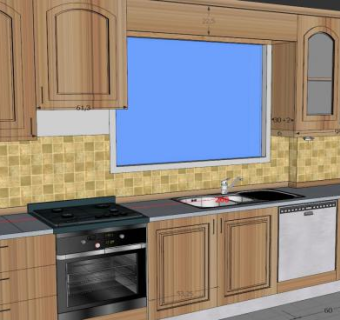 经典家具厨房SU模型下载_sketchup草图大师SKP模型