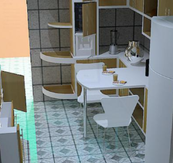 亚历山德拉厨房装修SU模型下载_sketchup草图大师SKP模型