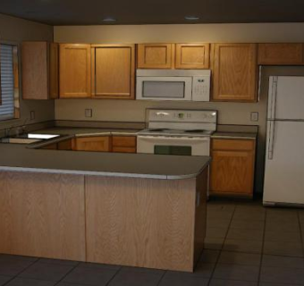 复古U型厨房SU模型下载_sketchup草图大师SKP模型