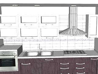 洛雷塔小型厨房SU模型下载_sketchup草图大师SKP模型