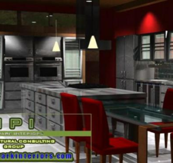 现代阁楼厨房SU模型下载_sketchup草图大师SKP模型