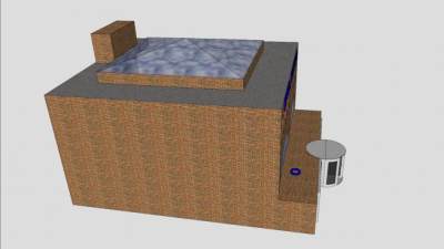 酒店大楼旋转门入口建筑SU模型下载_sketchup草图大师SKP模型