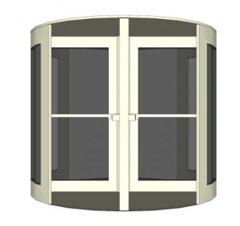 旋转玻璃门酒店大门SU模型下载_sketchup草图大师SKP模型