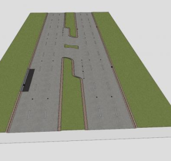 城市道路标志线路面SU模型下载_sketchup草图大师SKP模型