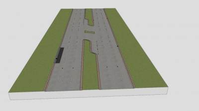 城市道路标志线路面SU模型下载_sketchup草图大师SKP模型