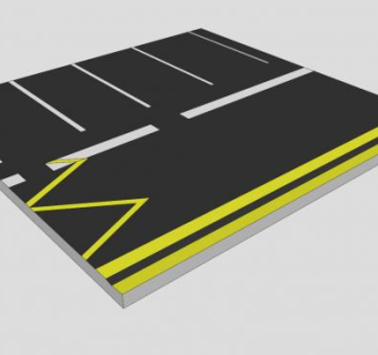 路面和标志线SU模型下载_sketchup草图大师SKP模型