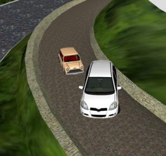 郊区公路上的车辆SU模型下载_sketchup草图大师SKP模型